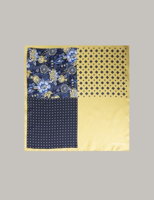 Yellow 4 Way Handkerchief  - 100% Silk