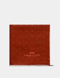 Rust Spotted Pocket Square