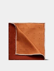 Rust Spotted Pocket Square