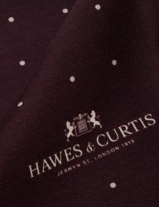 Burgundy Spotted Pocket Square