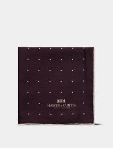 Burgundy Spotted Pocket Square