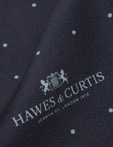 Navy & Marine Blue Spotted Pocket Square