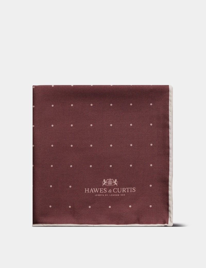 Blush Pink Spotted Pocket Square