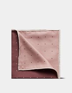 Blush Pink Spotted Pocket Square