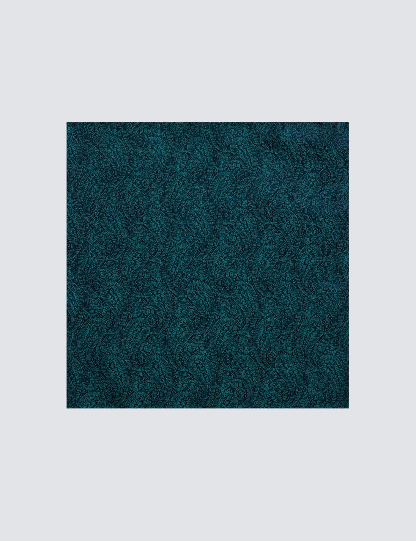 Emerald Paisley Handkerchief - 100% Silk