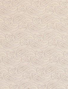 Cream Paisley Handkerchief - 100% Silk