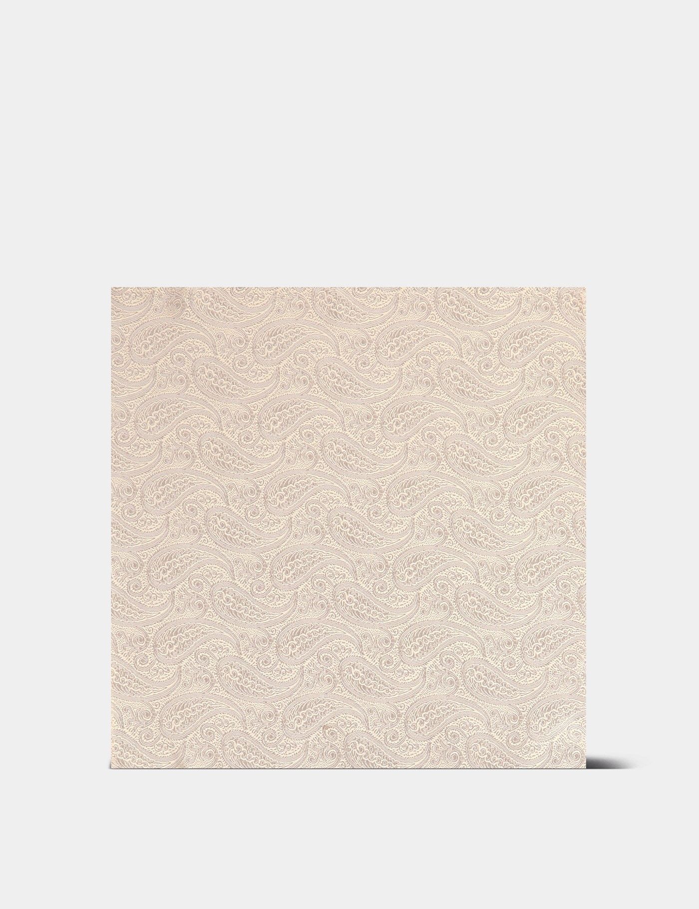 Cream Paisley Handkerchief - 100% Silk