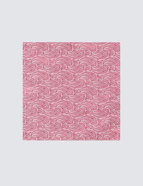 Rose Paisley Handkerchief - 100% Silk