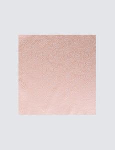 Coral Paisley Pocket Square - 100% Silk