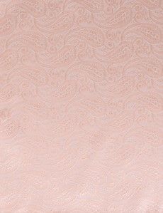 Coral Paisley Pocket Square - 100% Silk