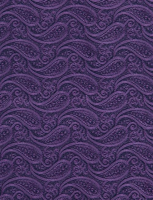 Purple Paisley Pocket Square - 100% Silk-preview