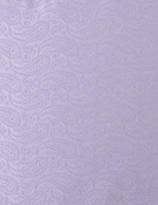 Lilac Paisley Pocket Square - 100% Silk-preview1
