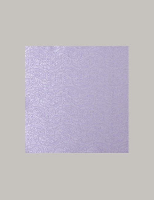 Lilac Paisley Pocket Square - 100% Silk