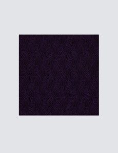 Plum Paisley Pocket Square - 100% Silk