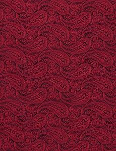 Red Paisley Pocket Square - 100% Silk-preview1