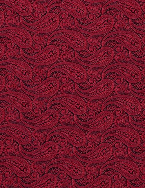Red Paisley Pocket Square - 100% Silk-preview