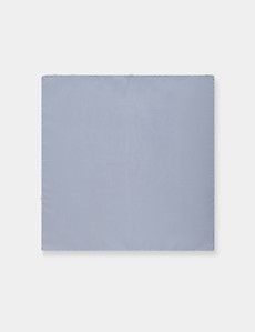 Men's Motif Silk Pocket Square in Sky Blue