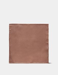 Copper Plain Repp Pocket Square