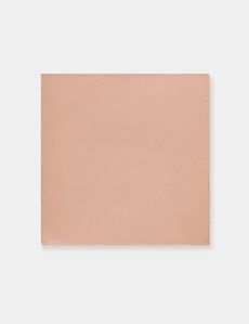 Peach Plain Repp Pocket Square - 100% Silk-preview2