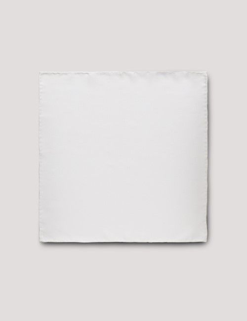 Cream Spun Silk Pocket Square-preview