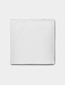 Cream Spun Silk Pocket Square-preview1