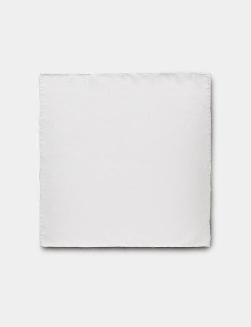 Cream Spun Silk Pocket Square-preview