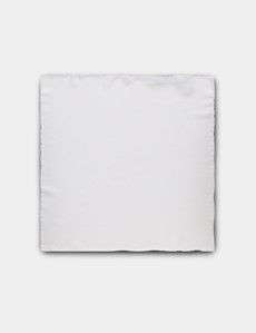 White Spun Silk Pocket Square-preview1