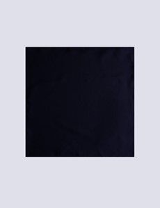Men's Deep Navy Pocket Square - 100% Silk