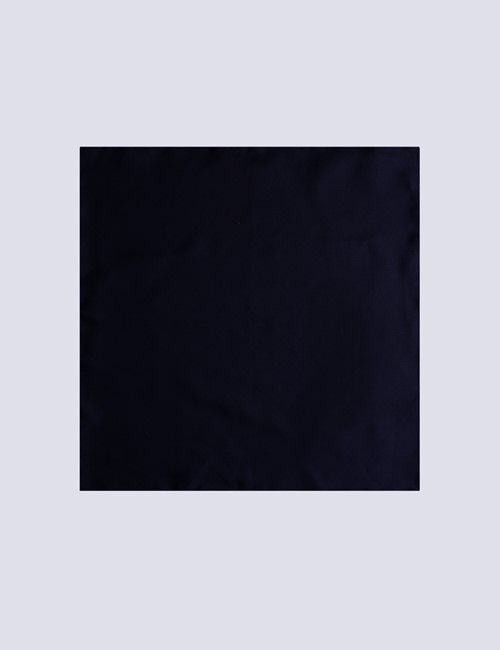 Men's Deep Navy Pocket Square - 100% Silk