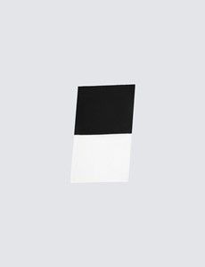 Black & White Pocket Square - 100% Silk