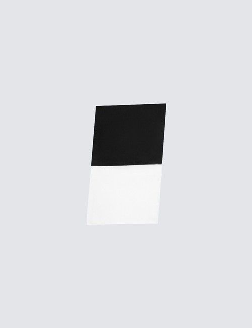 Black & White Pocket Square - 100% Silk