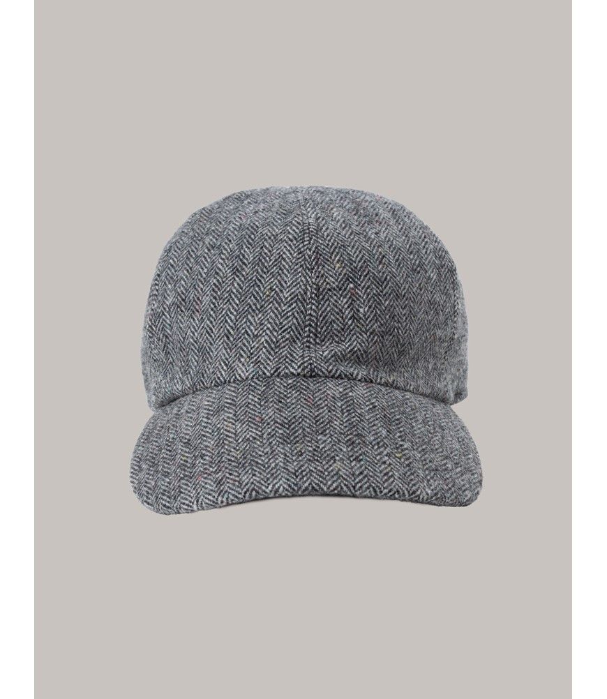 帽子 logo herringbone cap/charcoal C HHPAH050-F01-190255-870px-