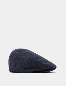 Blue Hopsack 1913 Flat Cap