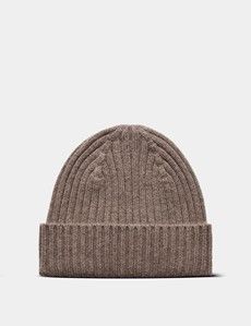 Taupe Ribbed 1913 Beanie