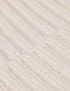 Cream Ribbed 1913 Beanie