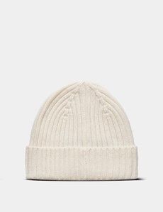 Cream Ribbed 1913 Beanie