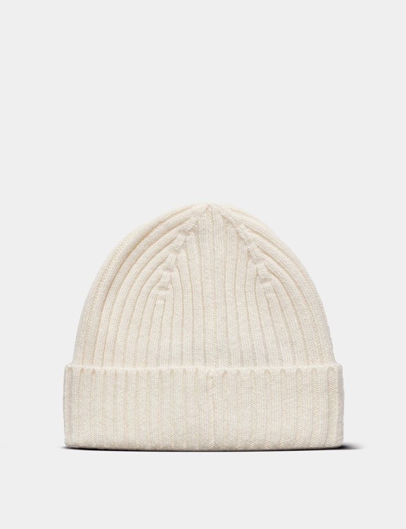 Cream Ribbed 1913 Beanie