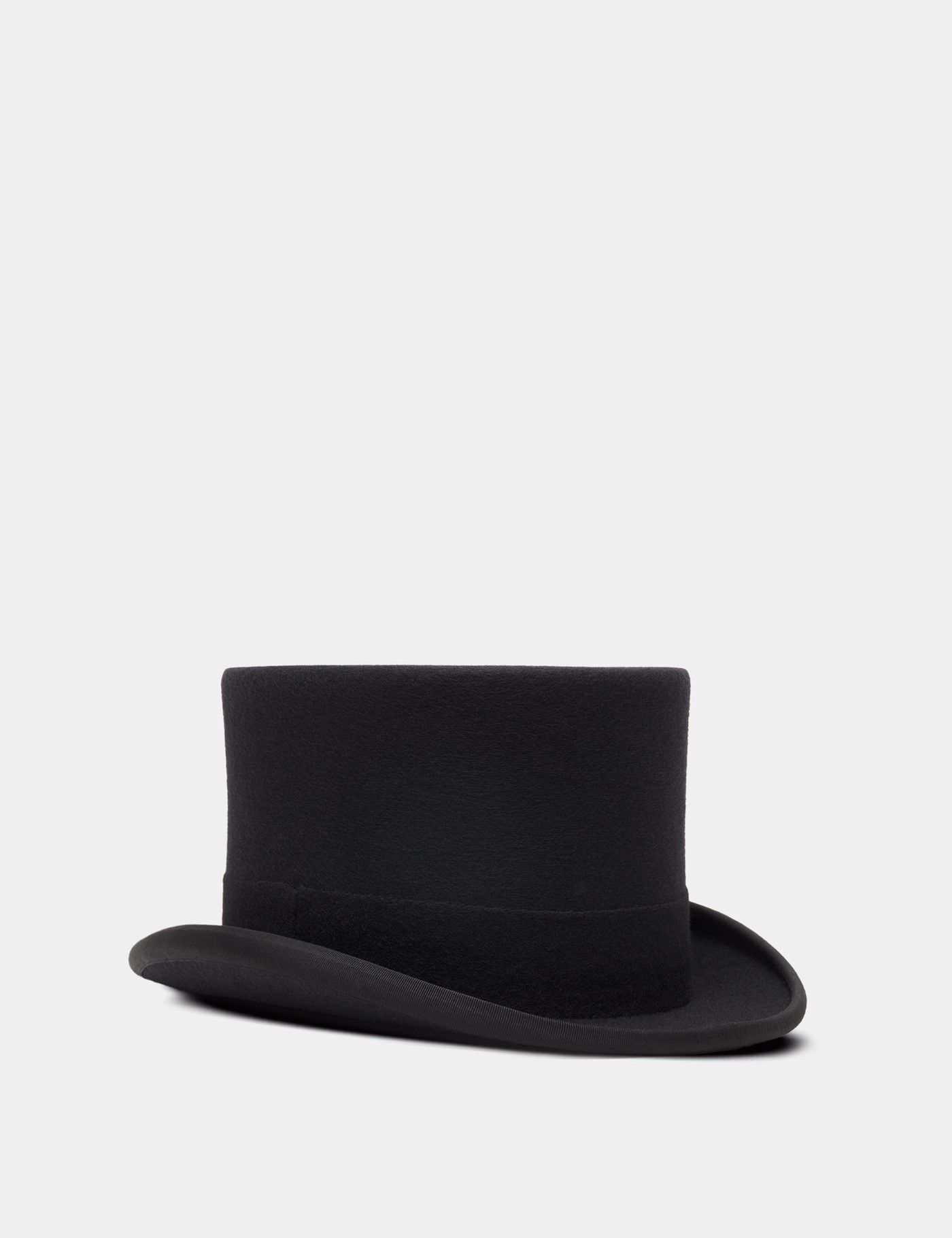Christy's Black Wool Felt Top Hat with White Lining Hawes Curtis