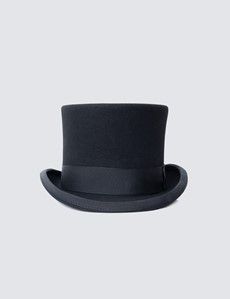 Christy’s Brand Black Wool Felt Top Hat with Black Lining-preview2