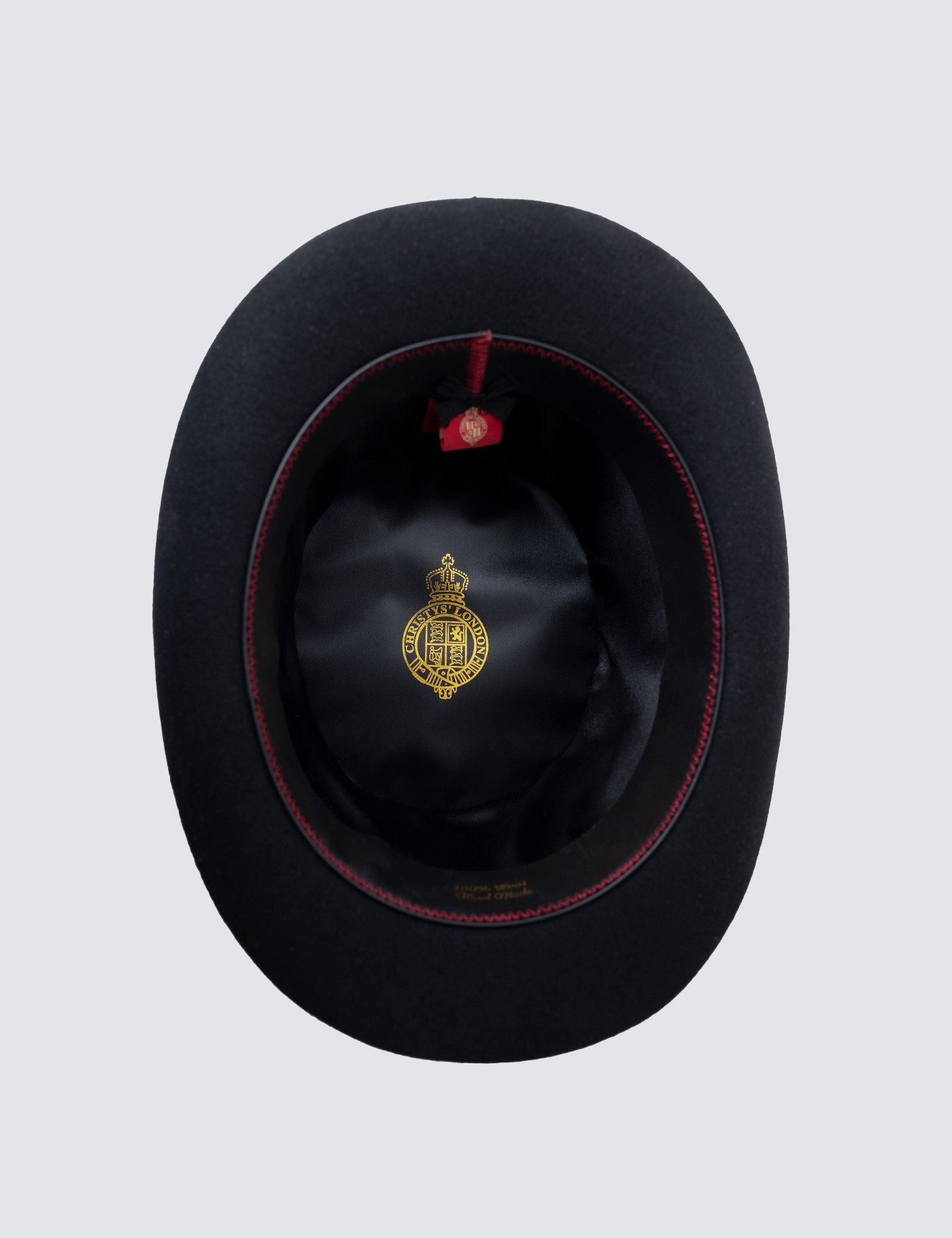 Christy’s Brand Black Wool Felt Top Hat with Black Lining-preview