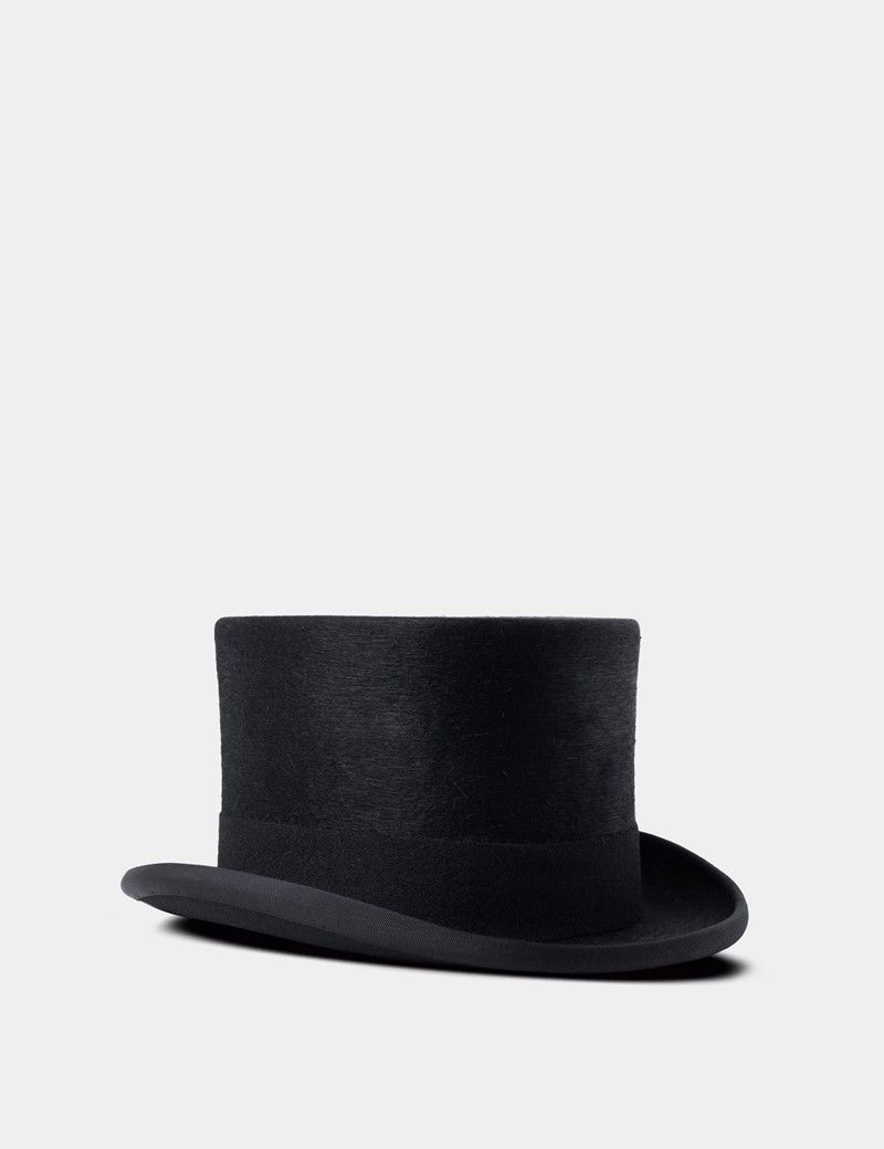 Christy’s Black Melusine Fur Felt Top Hat