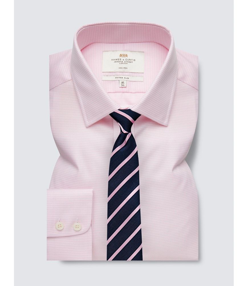 White Classic Shirt with Double Cuff | Hawes and Curtis