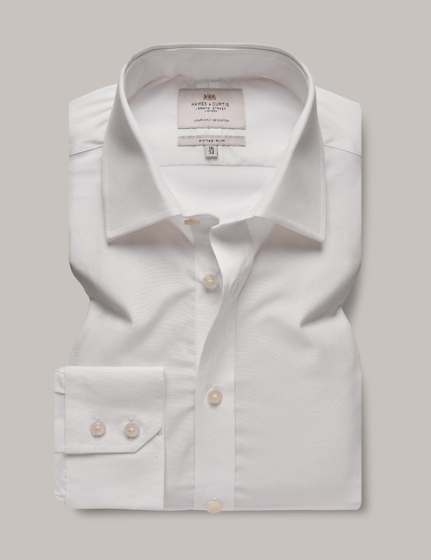 Fitted Slim White Poplin Shirt-preview