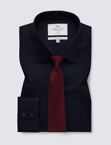 Fitted Slim Black Shirt