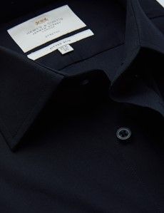Fitted Slim Black Shirt
