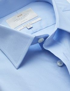 Fitted Slim Blue Shirt