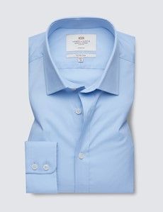 Fitted Slim Blue Shirt-preview1