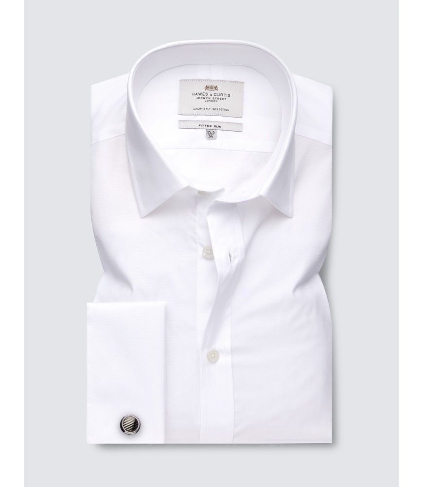 web限定アイテム Cuff Double with Shirt Slim Fitted White | Curtis and Hawes トップス