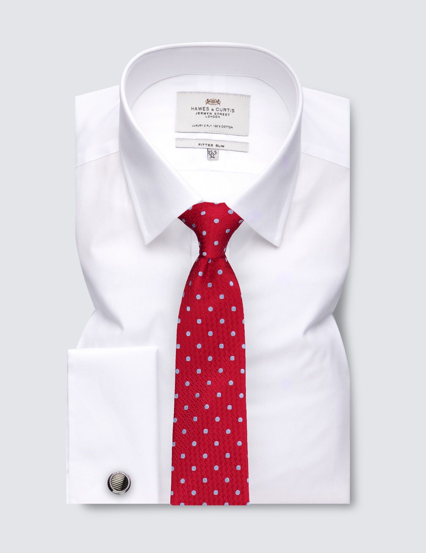 Fitted Slim White Poplin Shirt-preview