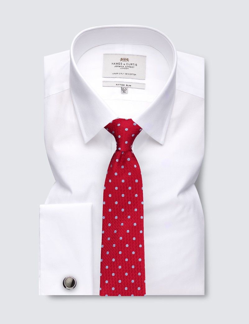 Fitted Slim White Poplin Shirt-preview